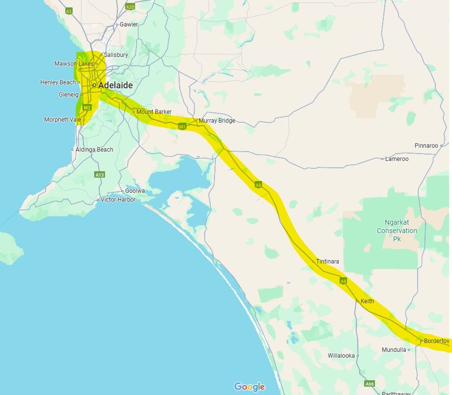 Delivery map for SA Delivery Map SA Rotomade