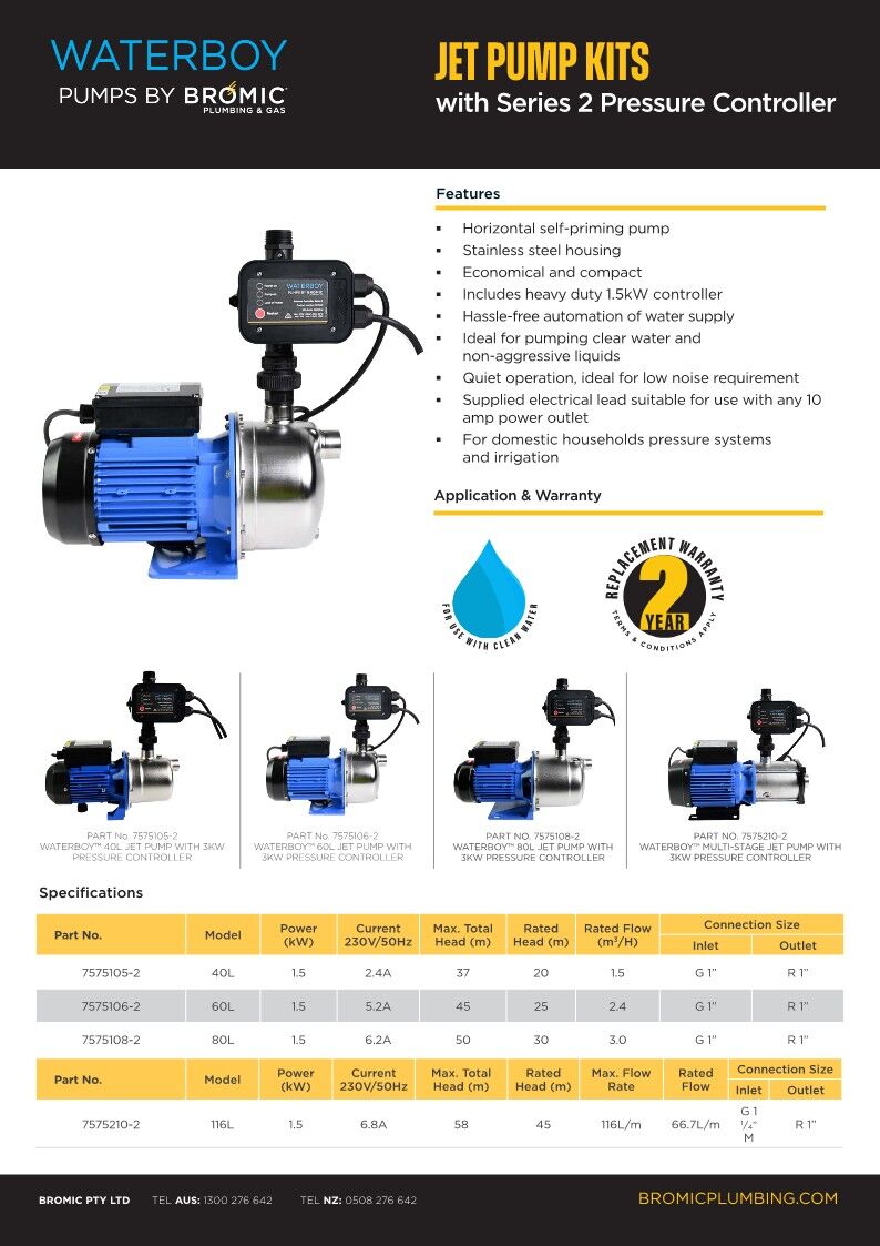 Waterboy Jet Pump Kits with Pressure Controller Series 2_1